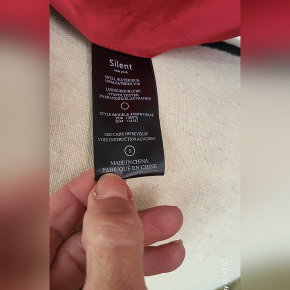 BLANK NYC Silent 100% Red Leather Suede Cropped Moto Jacket NWT SZ SM - Picture 5 of 10